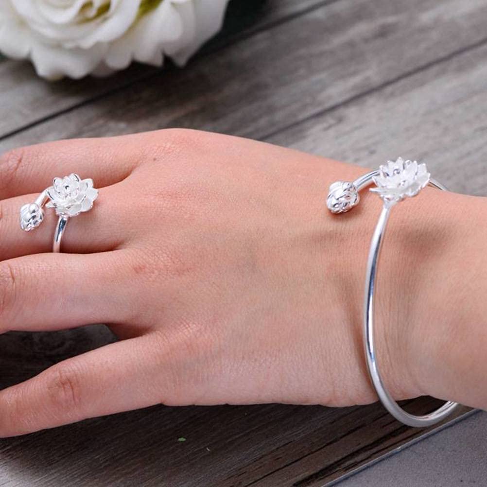 Silver Bangle for Women,Vintage Silver Bracelet,Charm Bangle